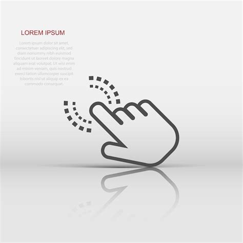 Premium Vector Vector Click Hand Icon In Flat Style Cursor Finger