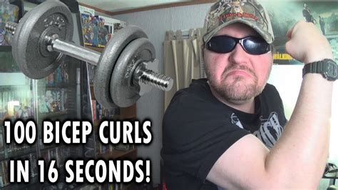 How To Do 100 Dumbbell Bicep Curls In 16 Seconds Youtube