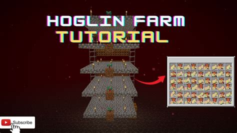 Minecraft Easy Hoglin Farm Tutorialminecraft Java 119 118 Youtube