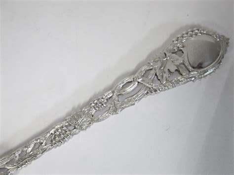 Rare Chased And Pierced Vine Sterling Silver Flatware Set By Asprey