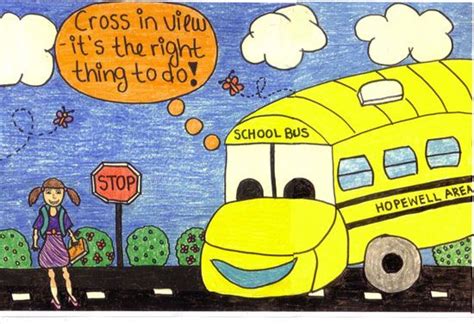 School Bus Safety Poster Arts And Crafts For Kids Kids Crafts Art For