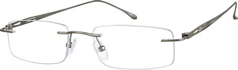 gray titanium rimless glasses 138712 zenni optical eyeglasses titanium eyeglass frames