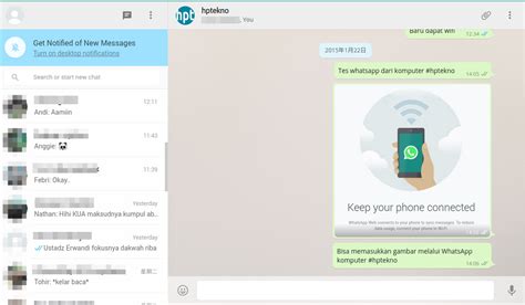 Tutorial Menggunakan Whatsapp Di Komputer Hptekno