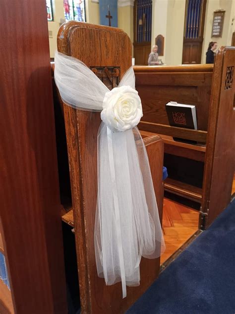 10 X Pew Decoration For Wedding Pew Ends Bows Pew End Bows Etsy Uk