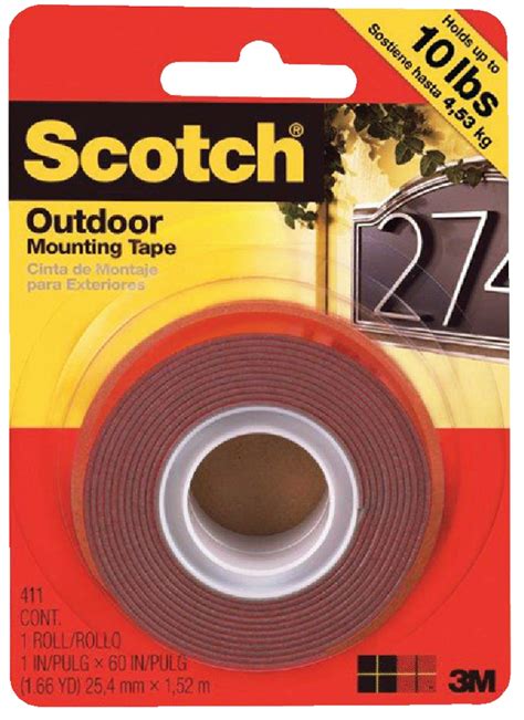 Buy 3m Scotch Double Sided Outdoor Mounting Tape 10 Lb Black