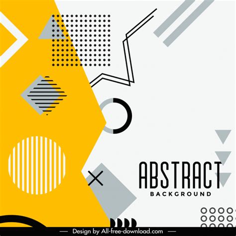 Abstract Background Modern Flat Geometric Decor Vectors Graphic Art