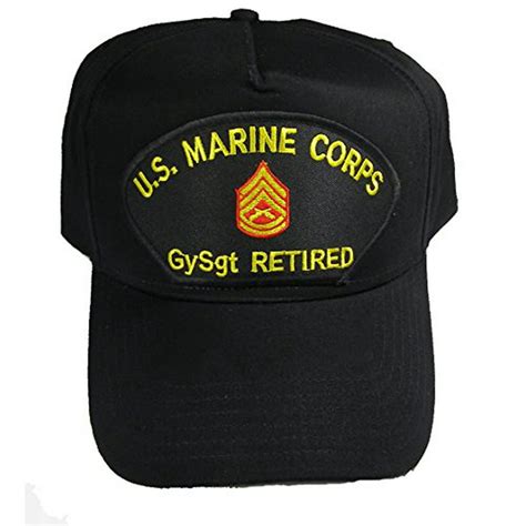 Us Marine Corps Gysgt Retired Hat With Gunnery Sergeant Rank In The