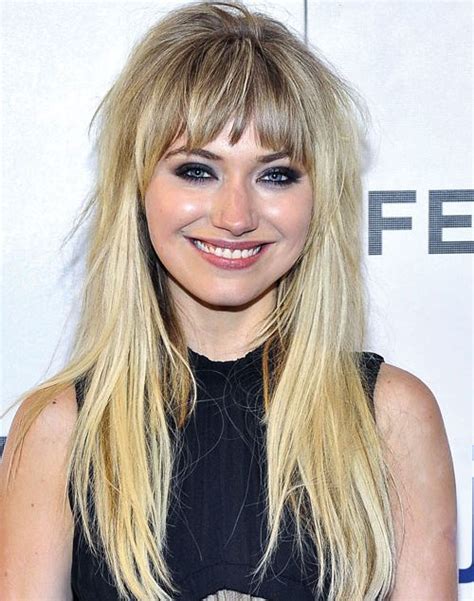 Imogen Poots Long Choppy Hairstyle Casual Everyday Careforhair Co Uk