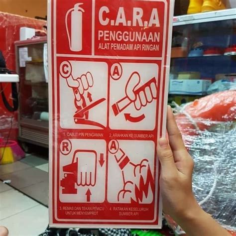 Promo Sticker Cara Penggunaan Apar Alat Pemadam Api Ringan Diskon