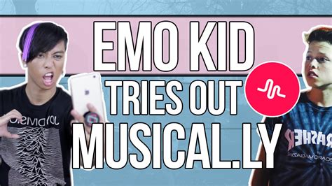 Emo Kid Tries Musically For The First Time Youtube
