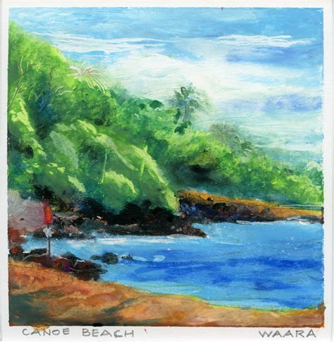 Canoe Beach Christine Waara Fine Art Studio Of Maui