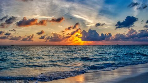 Ocean Sunset 4k Ultra Hd Wallpaper Background Image 3840x2160