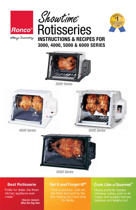 Read reviews from world's largest community for readers. Ron popeil showtime rotisserie manual Ron Popeil ...