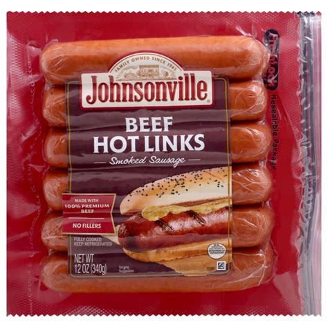Save On Johnsonville Beef Hot Links Smoked Sausage 6 Ct Order Online