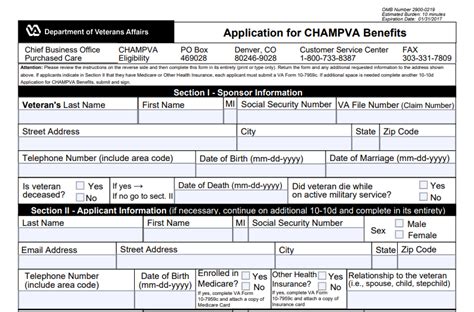 Champva Fillable Claim Form Printable Forms Free Online