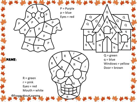 Halloween Color By Letter Worksheets Amped Up Learning