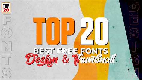 TOP Best Free Fonts For Design YouTube Thumbnails Best Fonts For Graphic Design