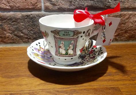 Teacup Alice In Wonderland China Teacup And Saucers Alice In Etsy Uk