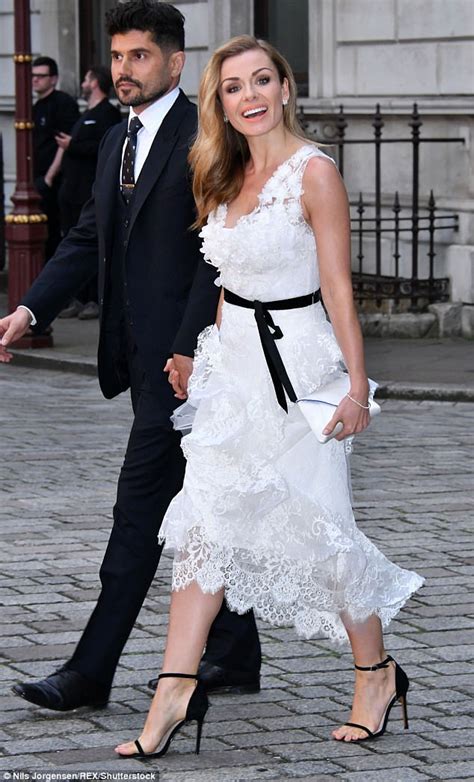 katherine jenkins and husband andrew attend royal academy daily mail online