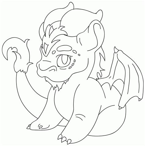 Gambar Baby Dragon Flying Coloring Page Home 11 Pics Easy Cute Di