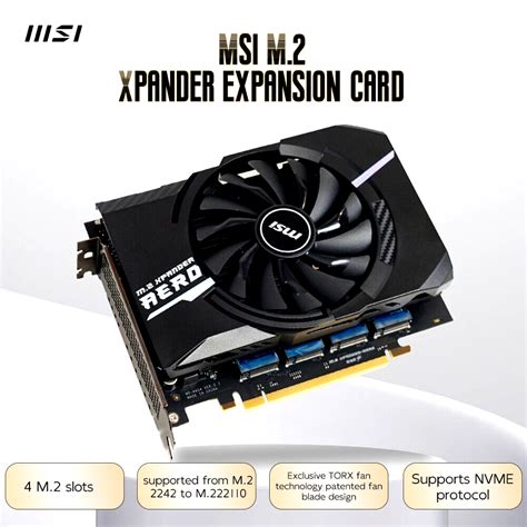 New Msi M2 Expansion Card Xpander Aero Gen 4 Pcie Expander With Fan 4
