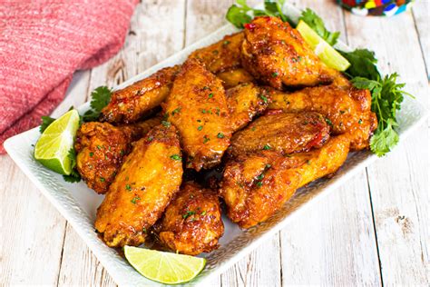 Air Fryer Mango Habanero Chicken Wings Recipe Food Is Four Letter Word