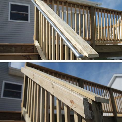 Stair rails on decks should be between 34 inches and 38 inches high how to fill gaps between stairs and w…. Deck Design Gaps Between Boards | Wood stair handrail, Building a deck, Deck stairs