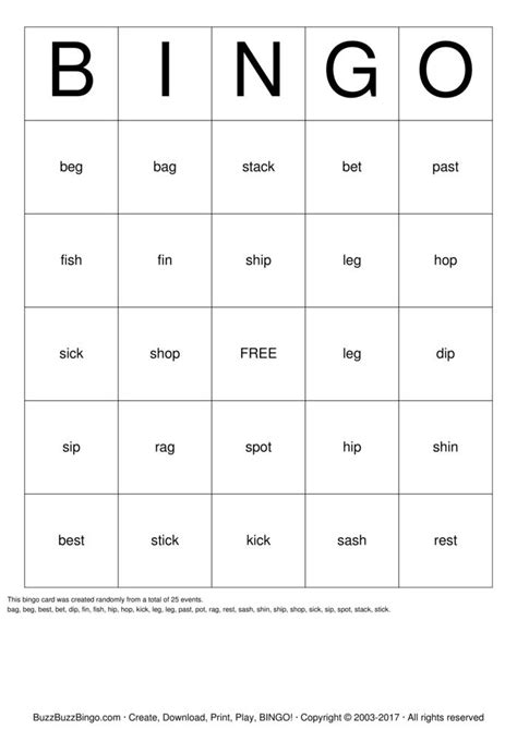 Phonics Bingo Bingo Cards To Download Print And Customize