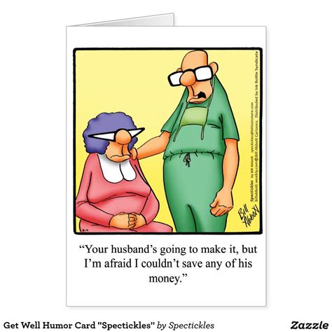 Get Well Humor Card Spectickles Zazzle Humour