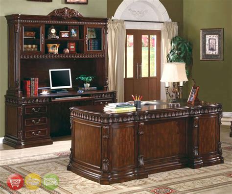 Union Hill Double Pedestal Traditional Executive Desk Wood Office