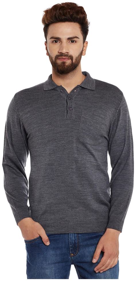 Buy Cayman Mens Regular Fit Polo Solid T Shirt Grey Online At Low