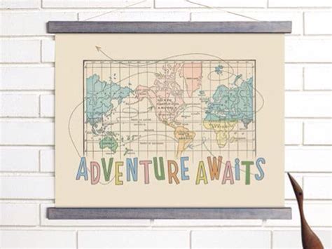 Adventure Awaits Vintage Maps Art Map Wall Art Vintage Maps Wall Art