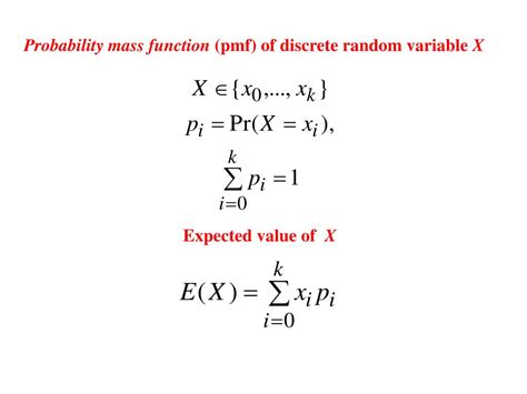 Ppt Probability Mass Function Pmf Of Discrete Random Variable X