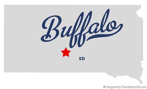 Map Of Buffalo Jones County Sd South Dakota