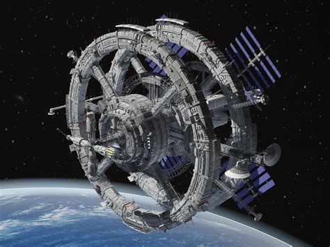 Sci Fi Space Station Stazione Spaziale Fantascienza In Viaggio