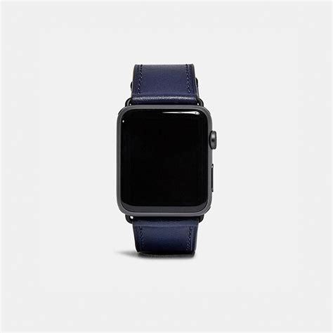 A classic leather watch strap is always a failsafe choice. COACH: Apple Watch® Strap