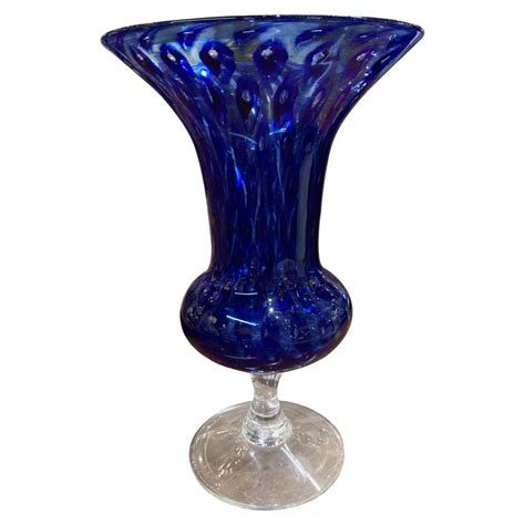 Vintage Murano Glass Cobalt Blue Vase At 1stdibs Murano Cobalt Blue Vase Blue Vase For Sale
