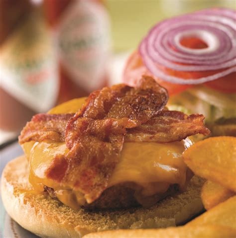 Smokehouse Burger With Peppered Bacon And Cheddar Recipe Stl Cooks