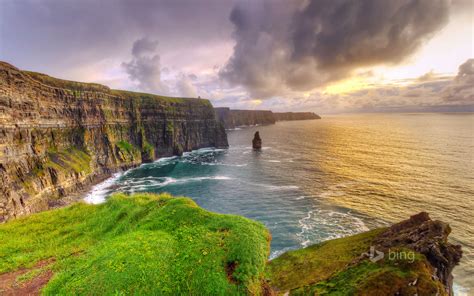 Cliffs Of Moher At Sunset County Clare Ireland Bing