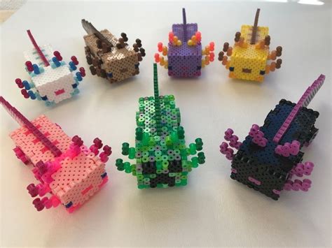 Diy Minecraft Axolotl Perler Bead Figure Artofit