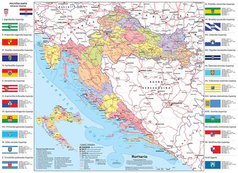 Politička karta Hrvatske I. | Romario