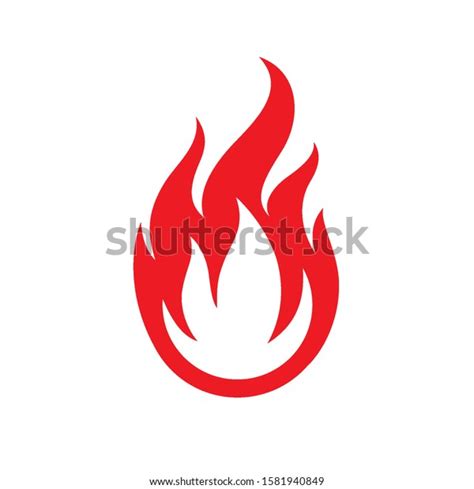 Flame Icon Fire Spurts Logotype Hot Stock Vector Royalty Free