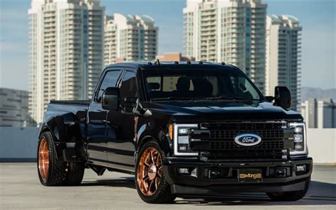 Download Wallpapers Ford F 350 Super Duty Crew Cab Extang Black