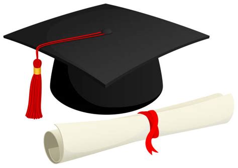 Red Graduation Hats Stock Vectors Istock