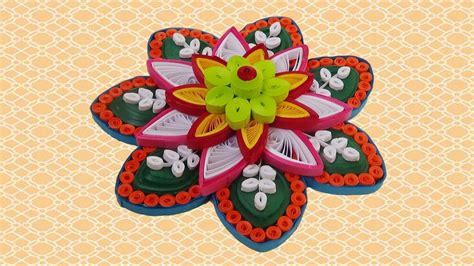 Paper Quilling How To Make Colorfull Rangoli Flowers Mandala