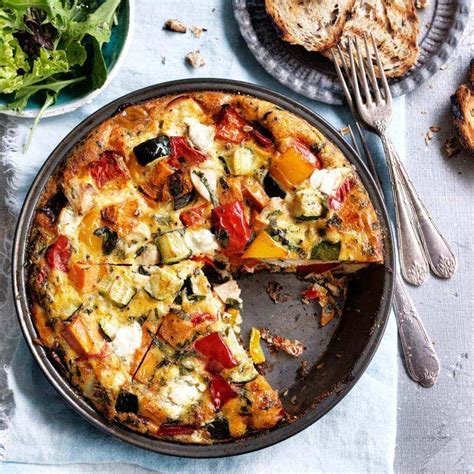 Vegetable And Goats Cheese Crustless Quiche Healthy Food Guide