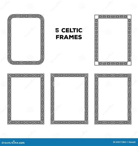 Round Celtic Frames Stock Vector Illustration Of Frame 63417384