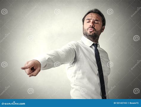 Pointing At Someone Stock Image Image Of Aversion Work 55142743