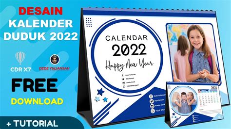Desain Kalender Duduk 2022 Coreldraw Free Download Youtube