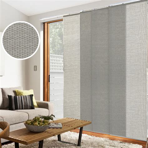 Chicology Woven Cut To Size Gray Light Filtering Adjustable Sliding